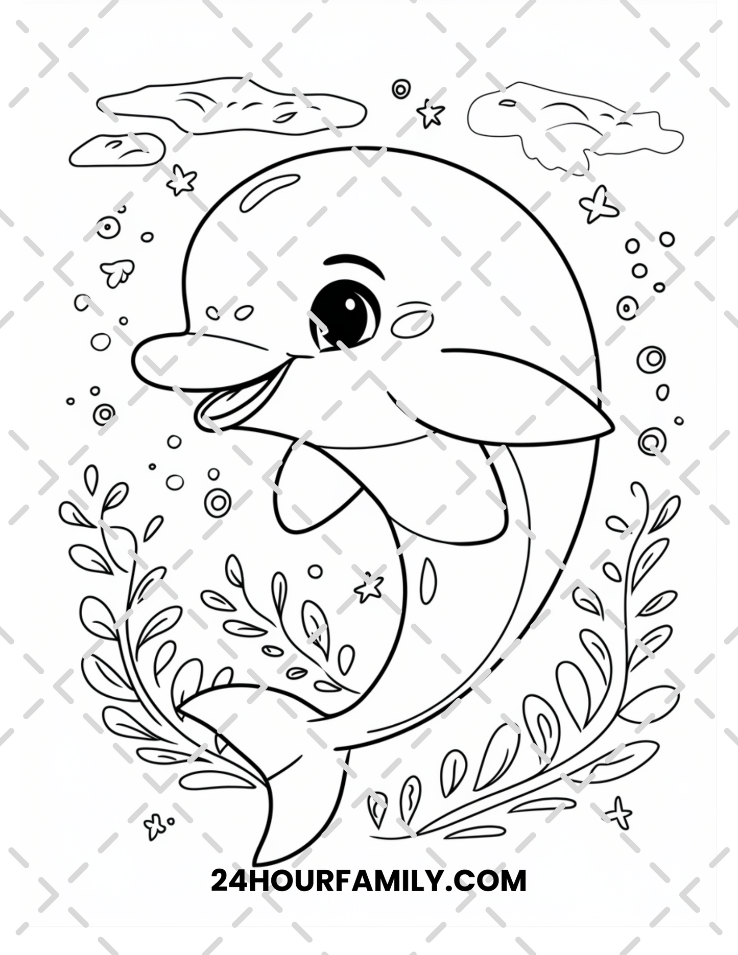 baby dolphins coloring pages