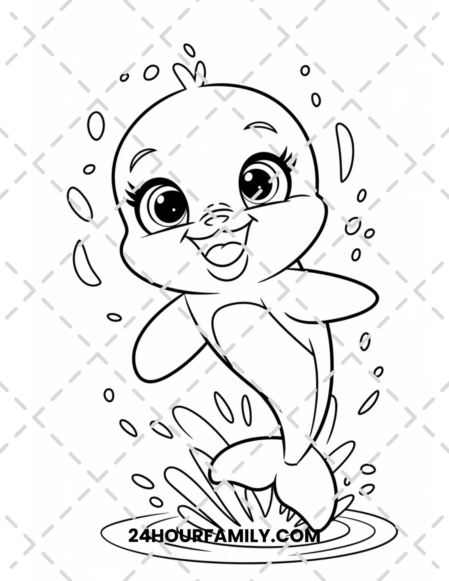 baby dolphins coloring pages