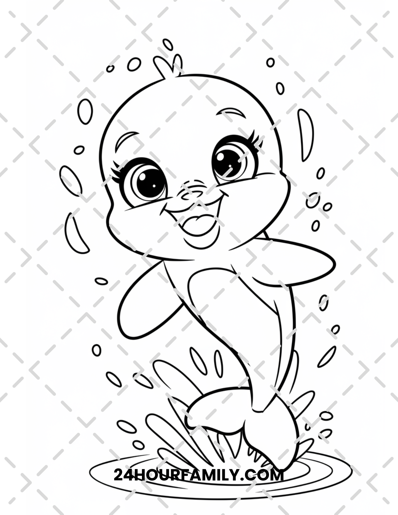baby dolphins coloring pages