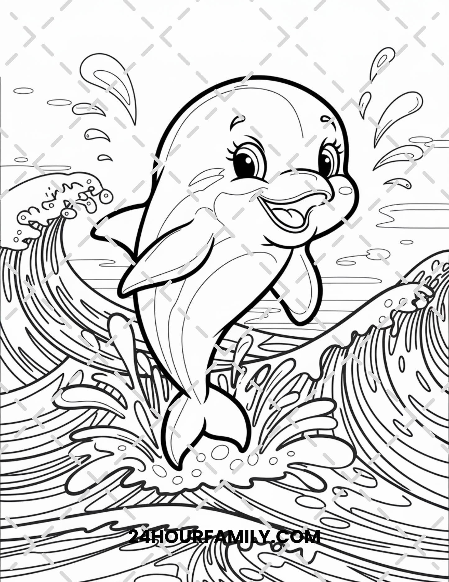 baby dolphin coloring pages