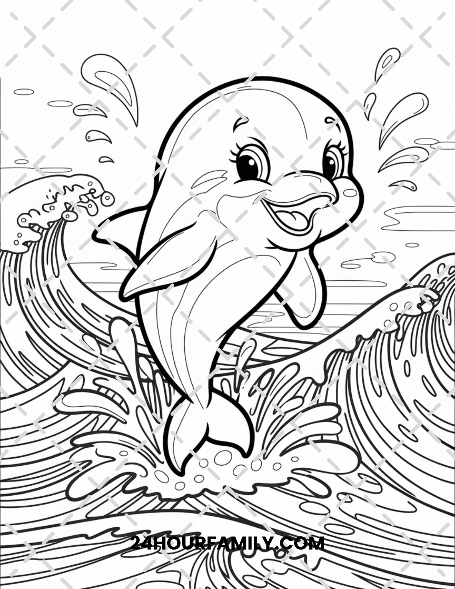baby dolphin coloring pages