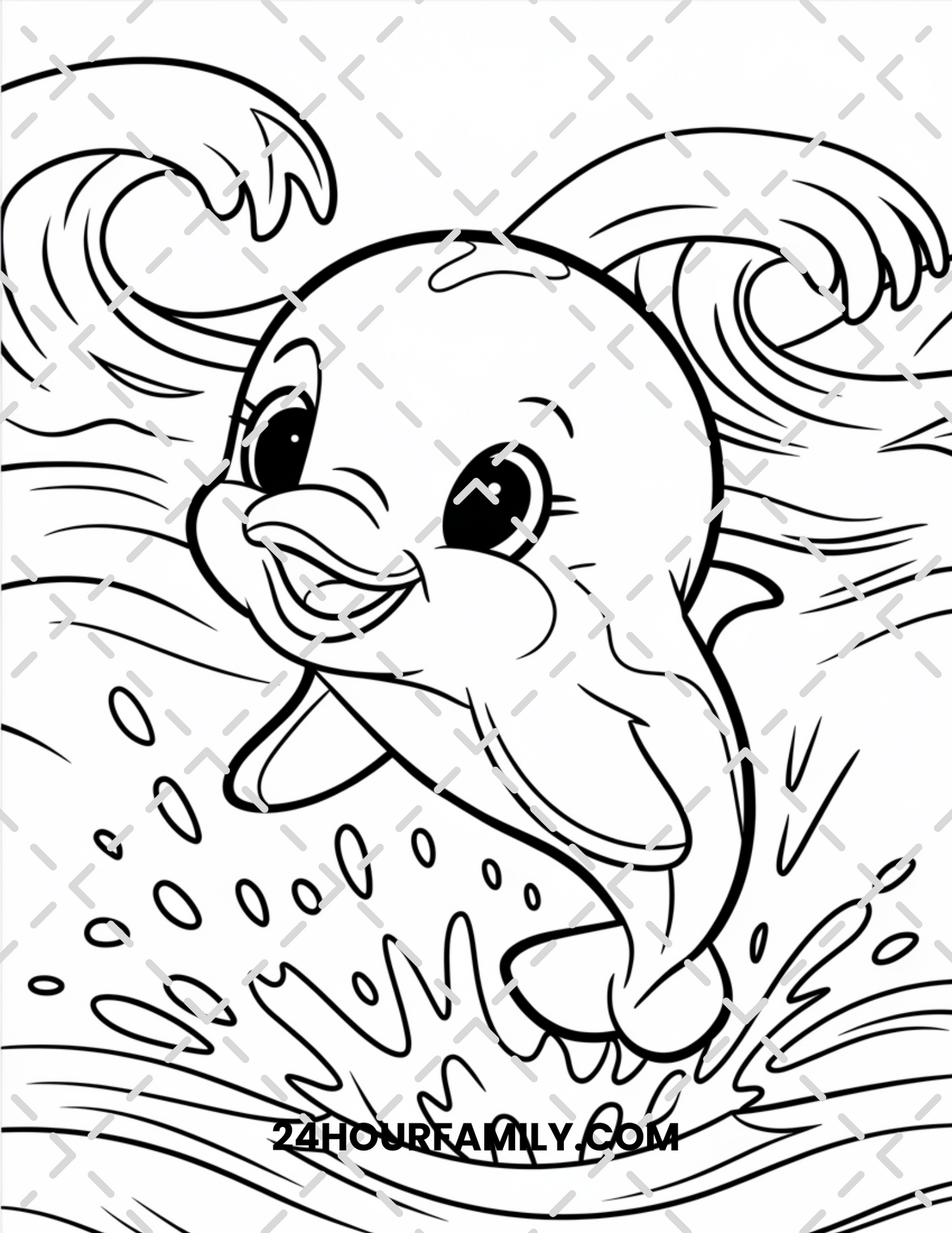 baby dolphin coloring pages