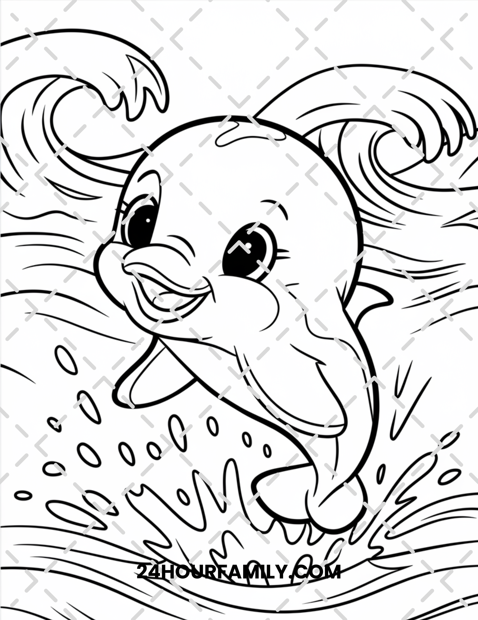baby dolphin coloring pages