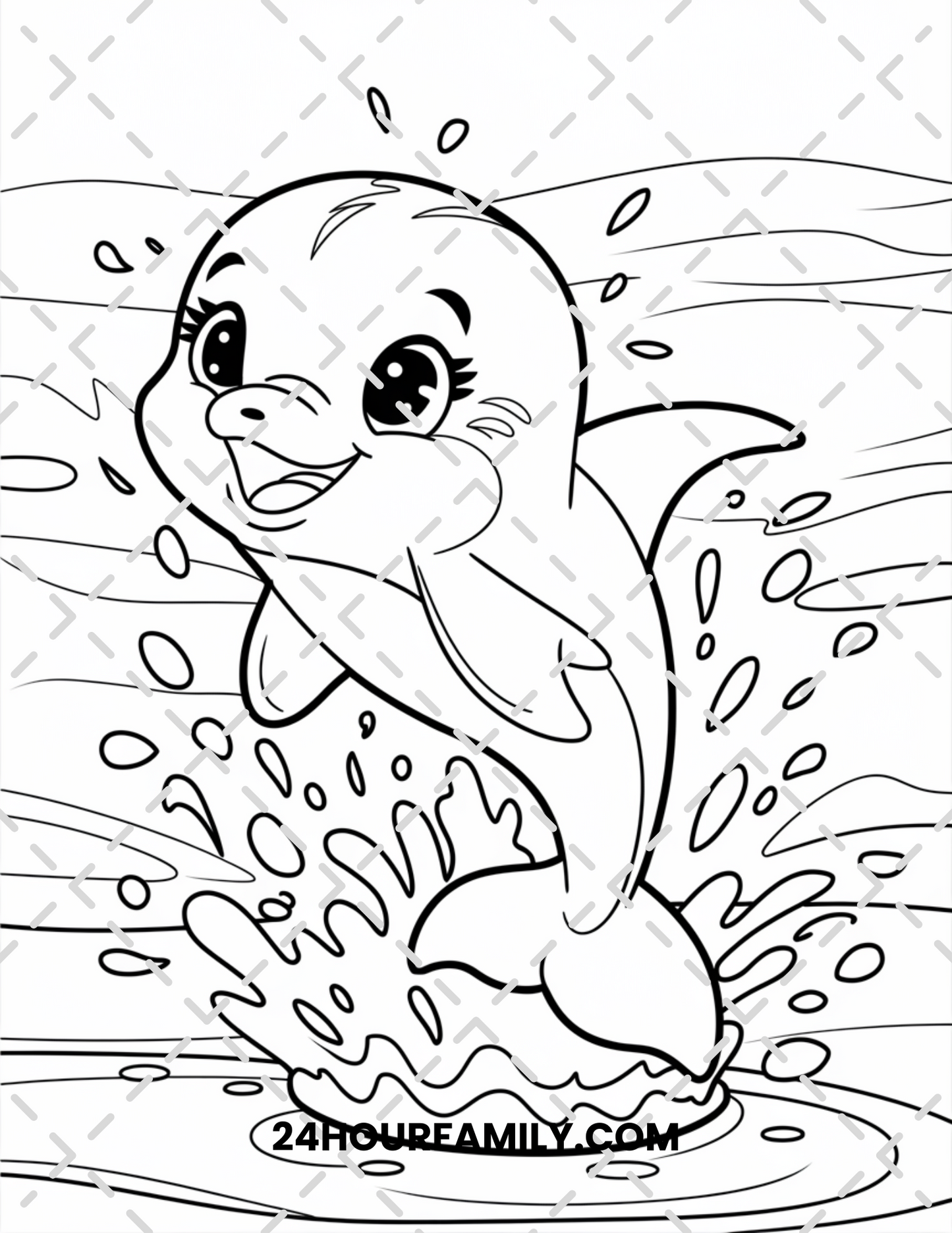 baby dolphin coloring pages