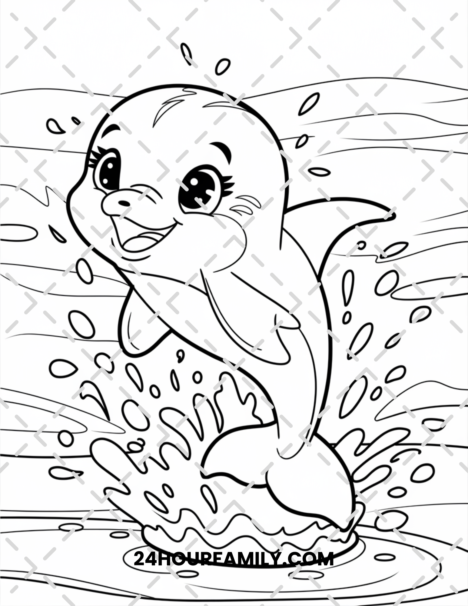 baby dolphin coloring pages