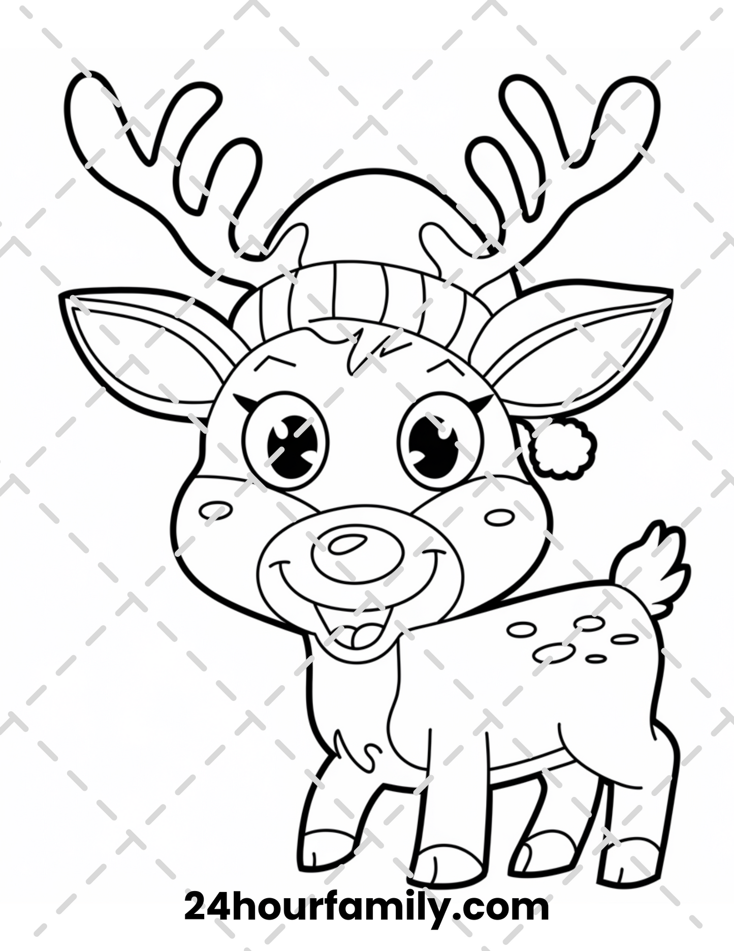 majestic reindeer coloring pages