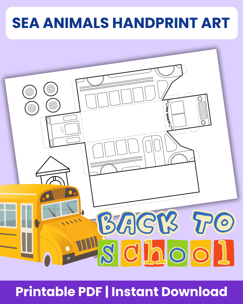 Build Back to school paper toy printable