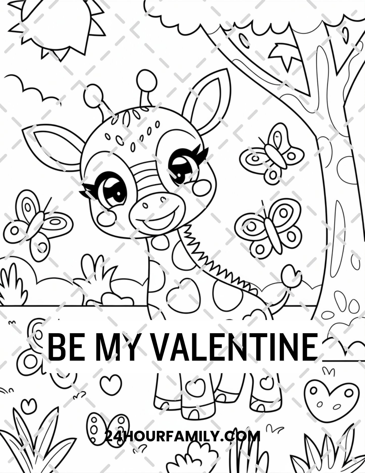 be my valentine coloring pages