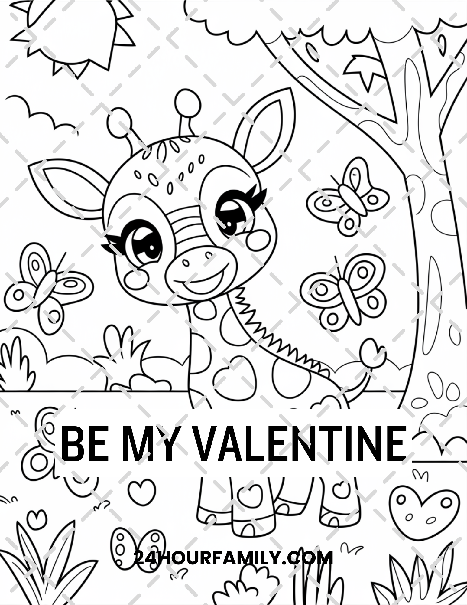 be my valentine coloring pages