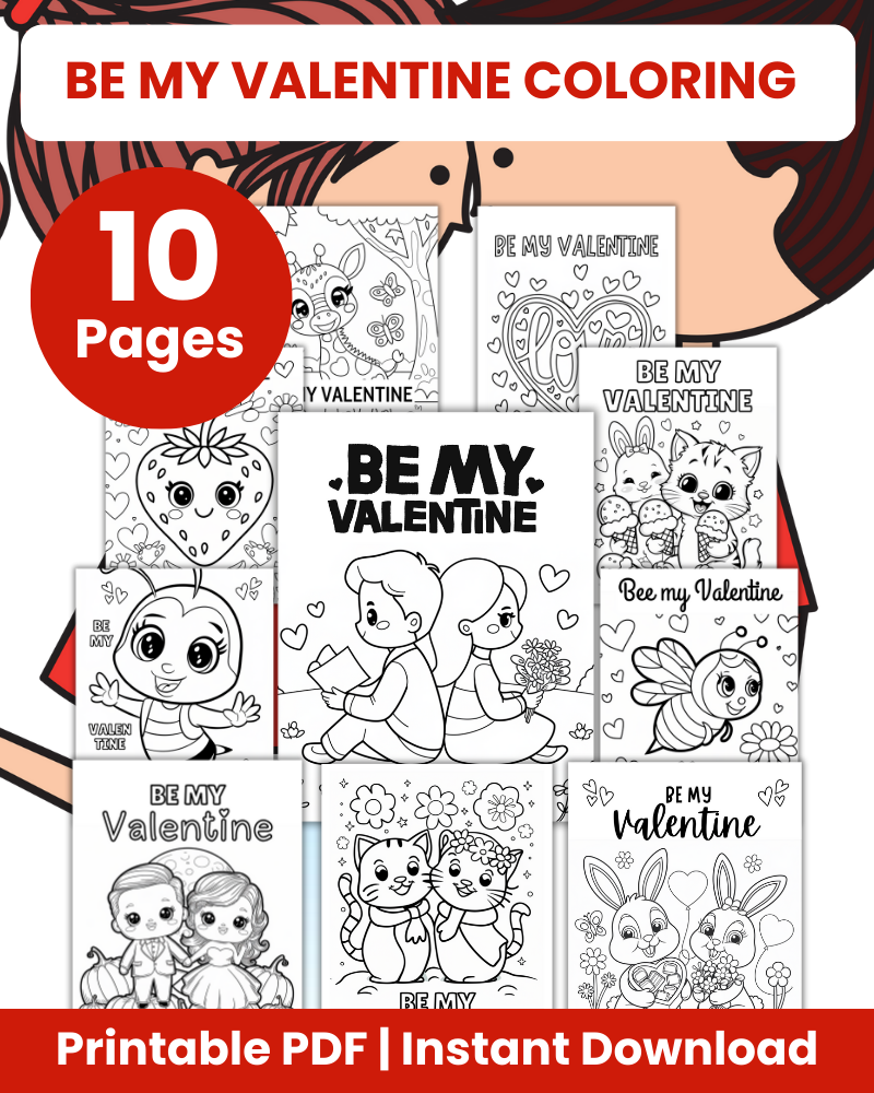 be my valentine coloring pages