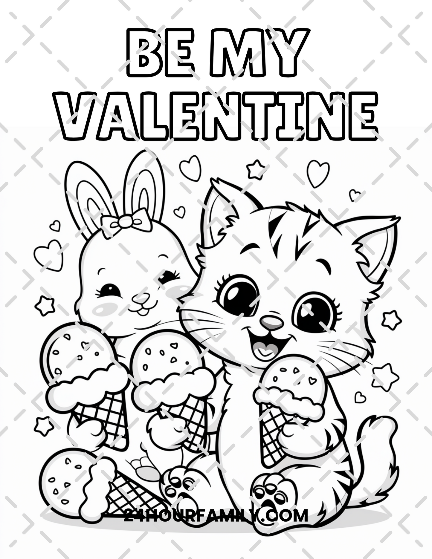 be my valentine coloring pages
