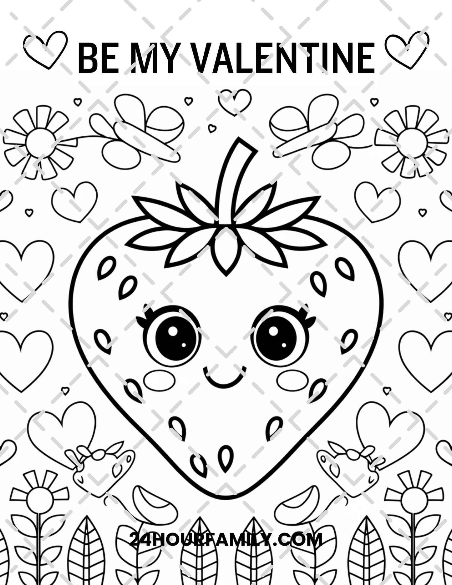 be my valentine coloring pages