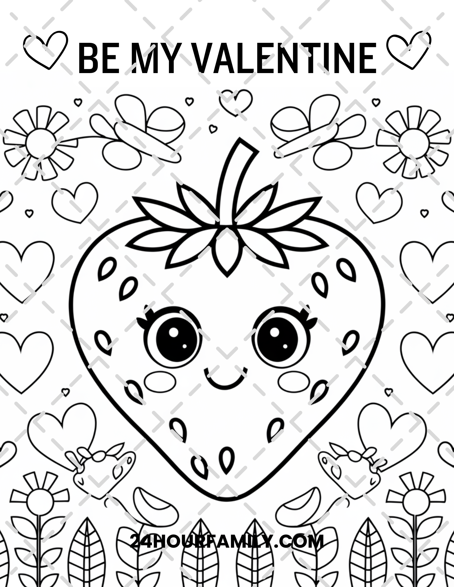 be my valentine coloring pages