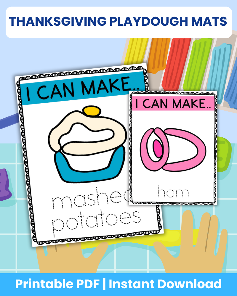 thanksgiving playdough mats coloring pages