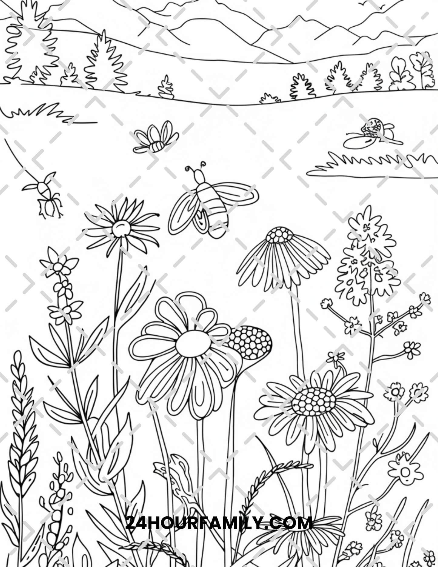 wildflowers coloring pages