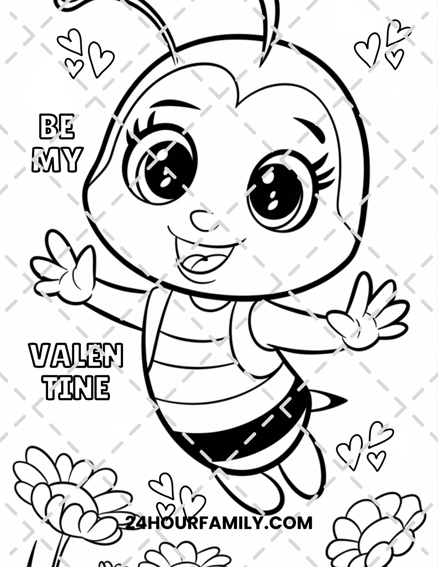 be my valentine coloring pages