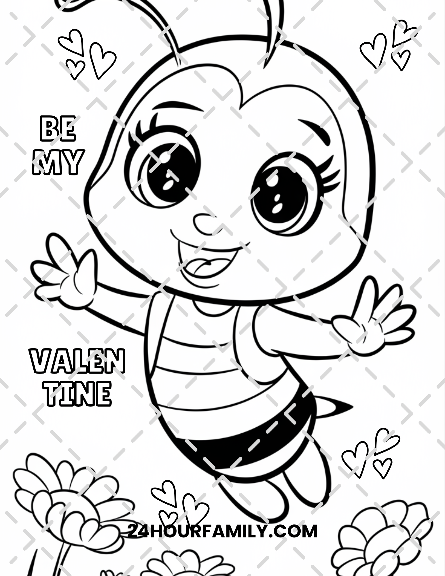 be my valentine coloring pages