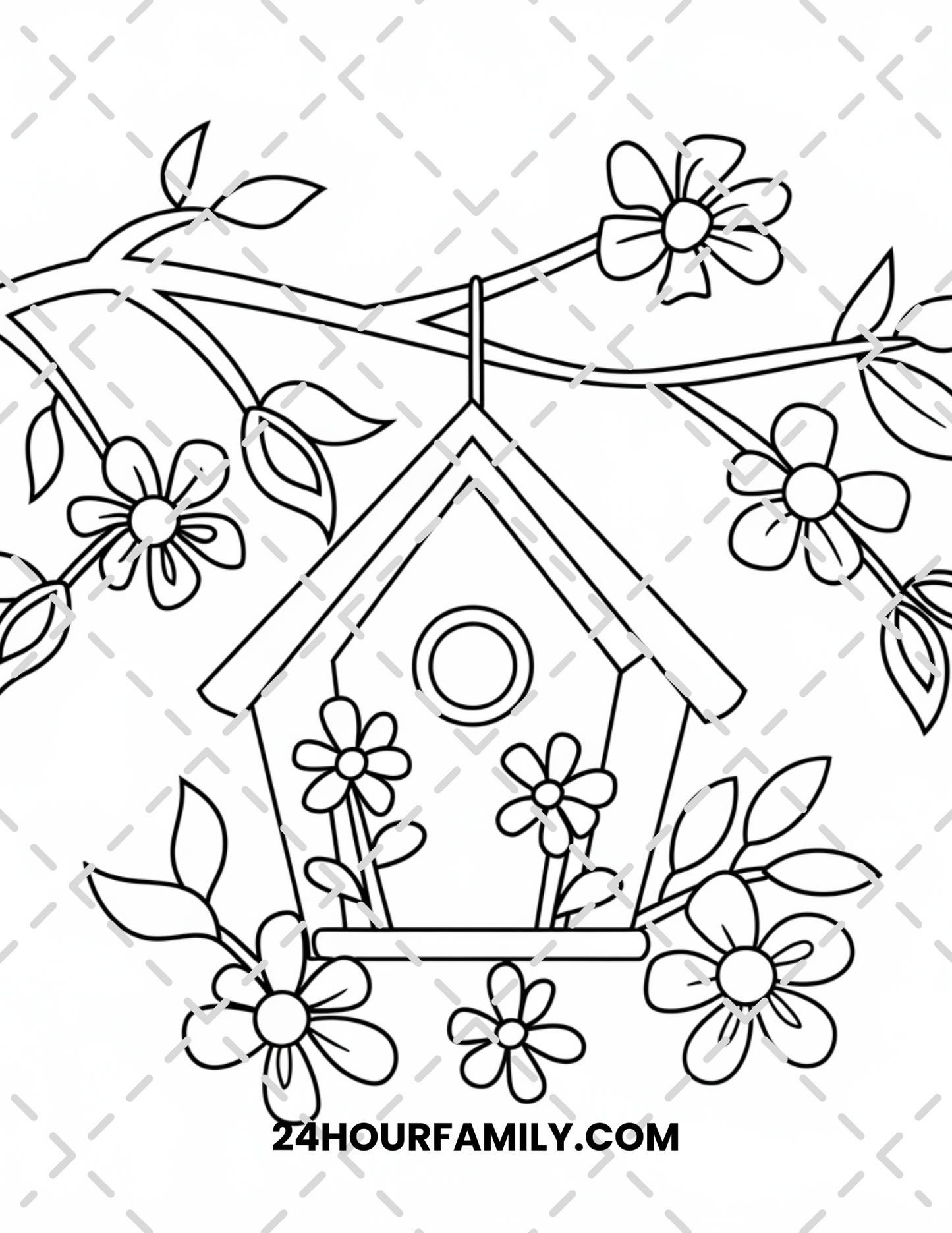 birdhouse coloring pages