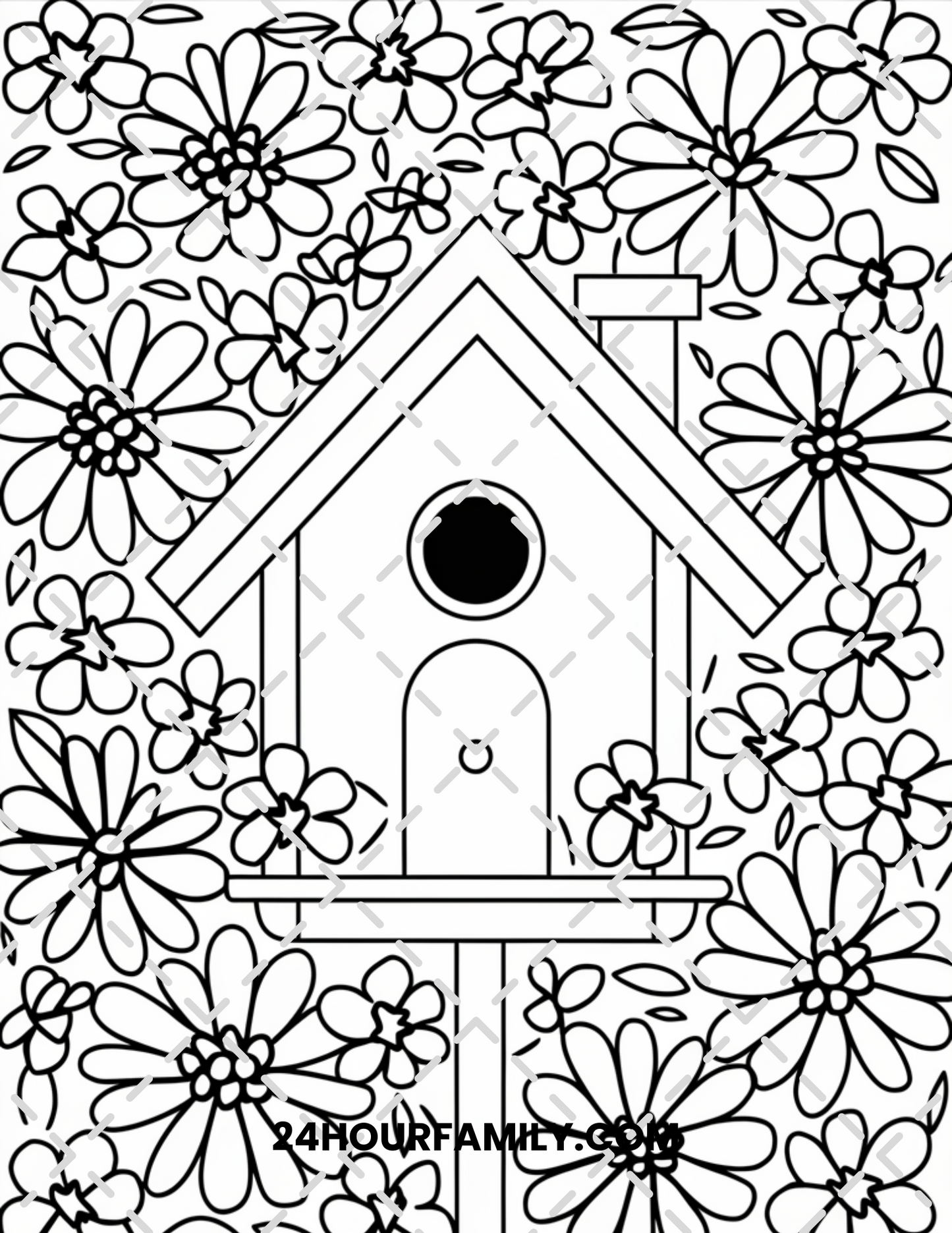 birdhouse coloring pages