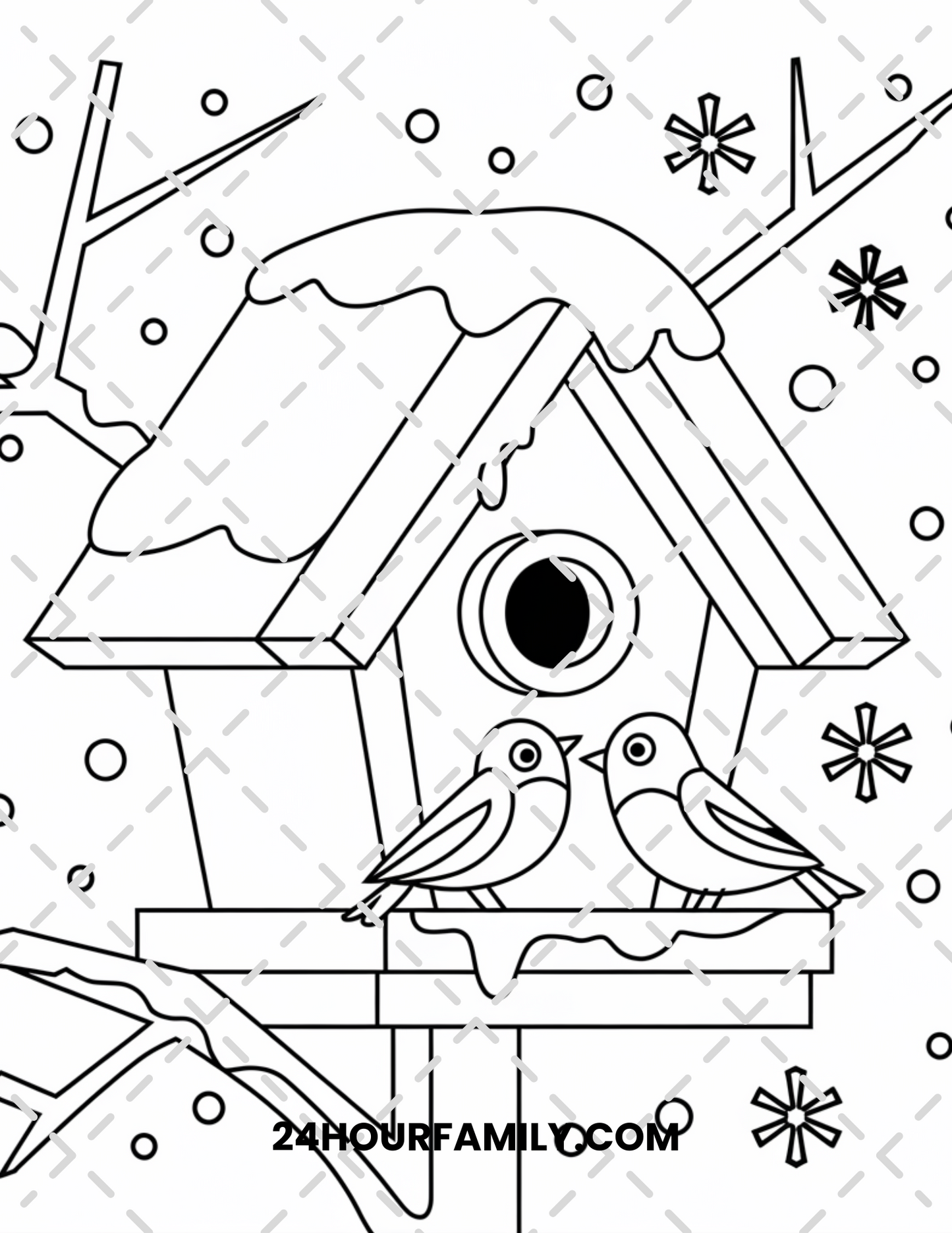 birdhouse coloring pages