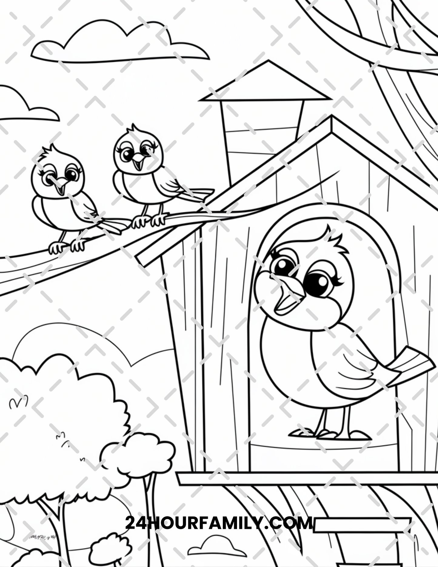 birds coloring pages for kids