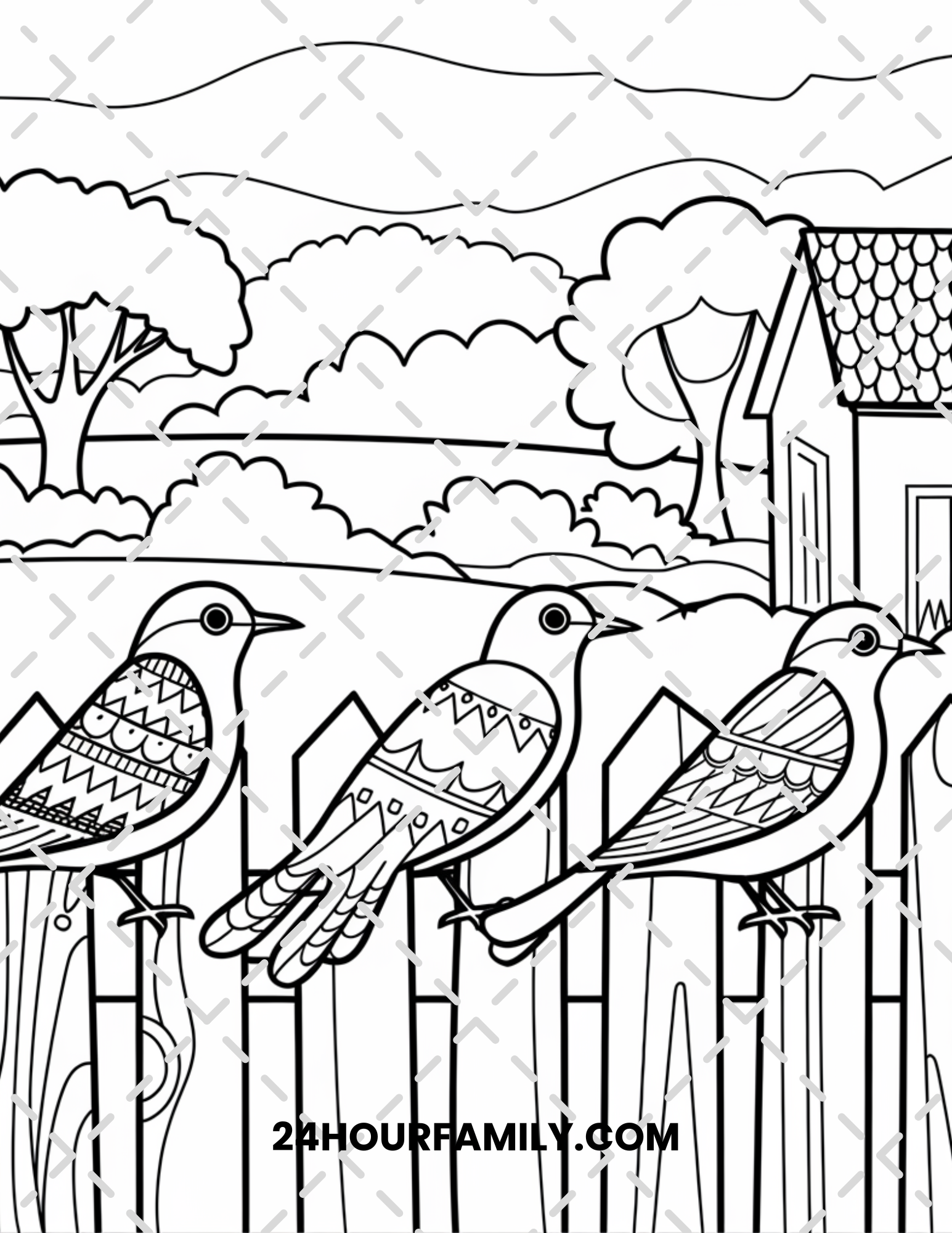 birds coloring pages for kids