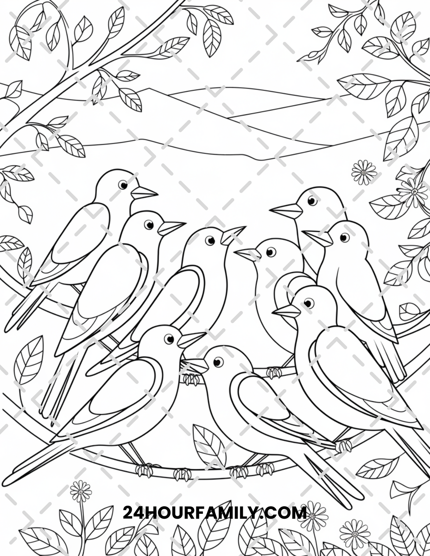 birds coloring pages for kids