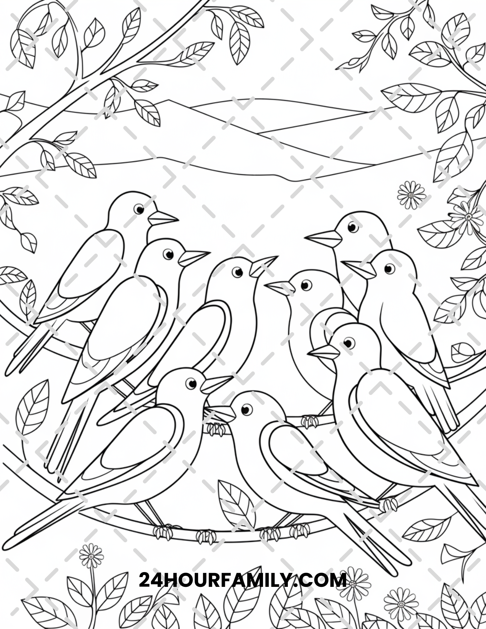 birds coloring pages for kids
