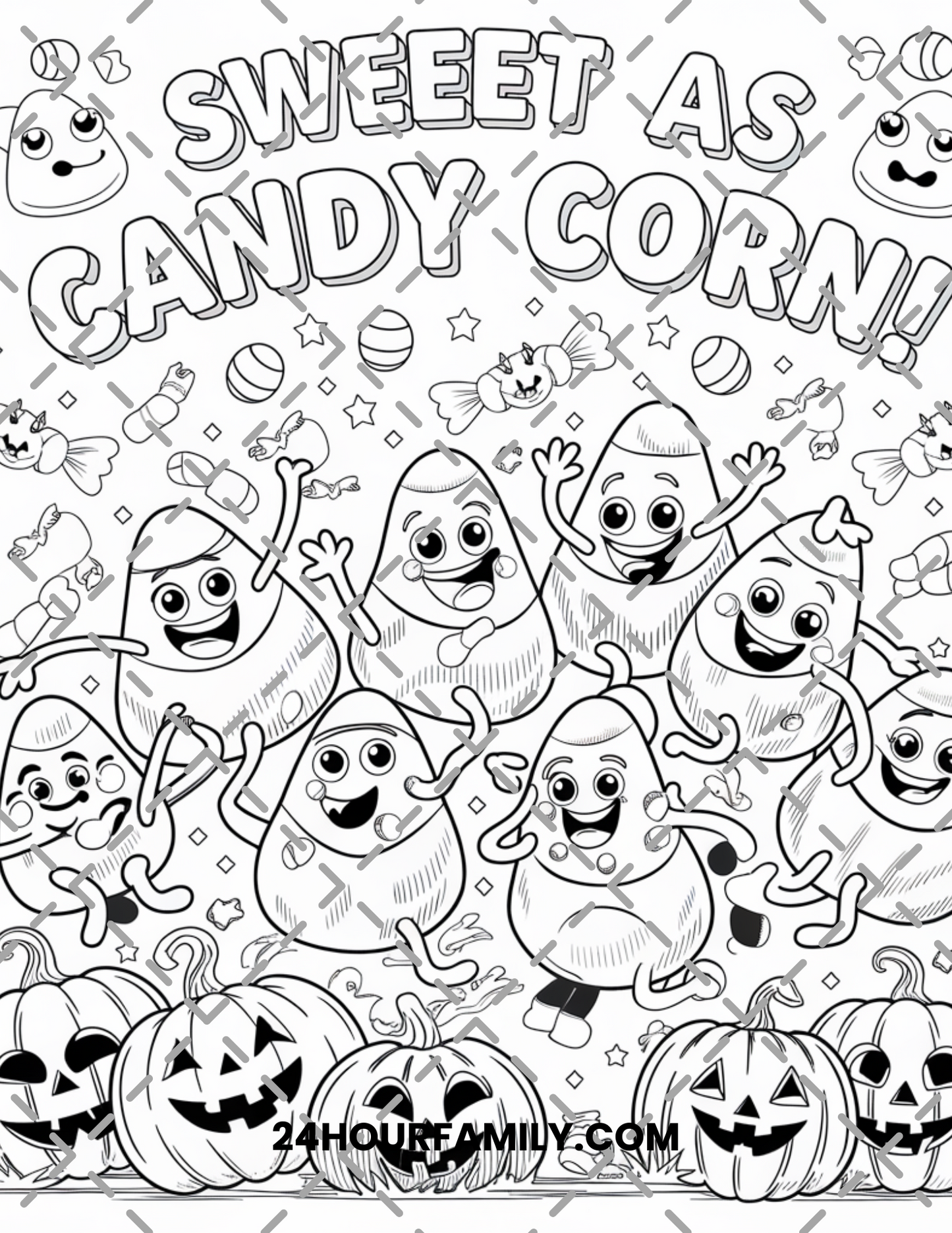 candy corn coloring pages