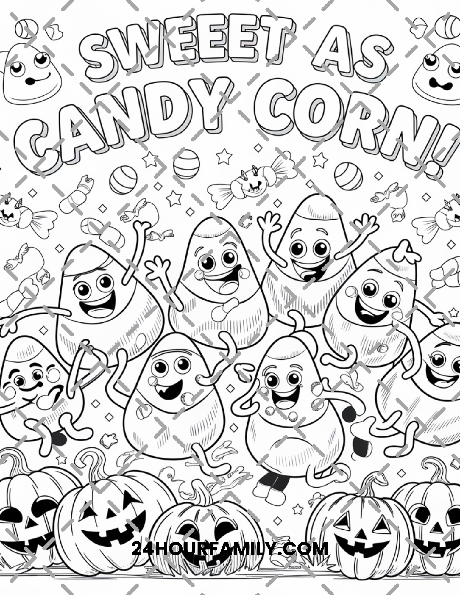 candy corn coloring pages