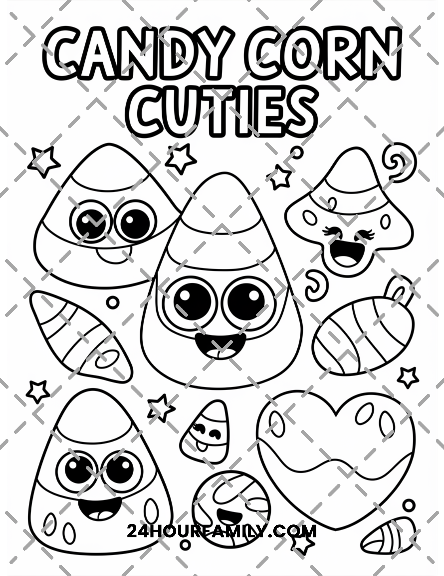 candy corn coloring pages