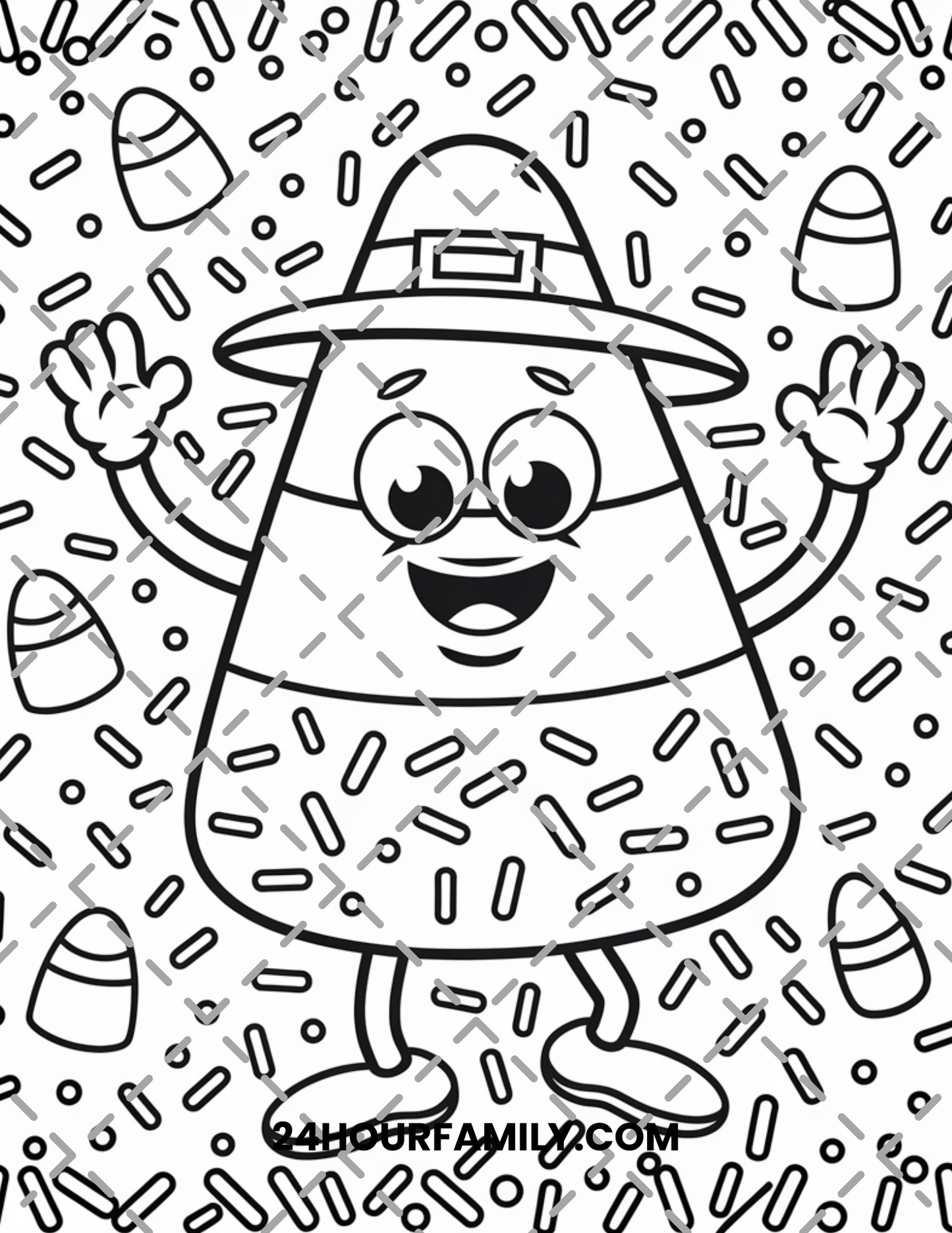 candy corn coloring pages