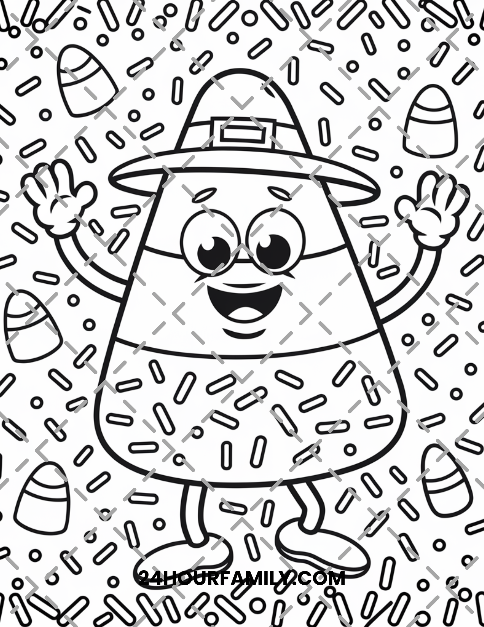candy corn coloring pages