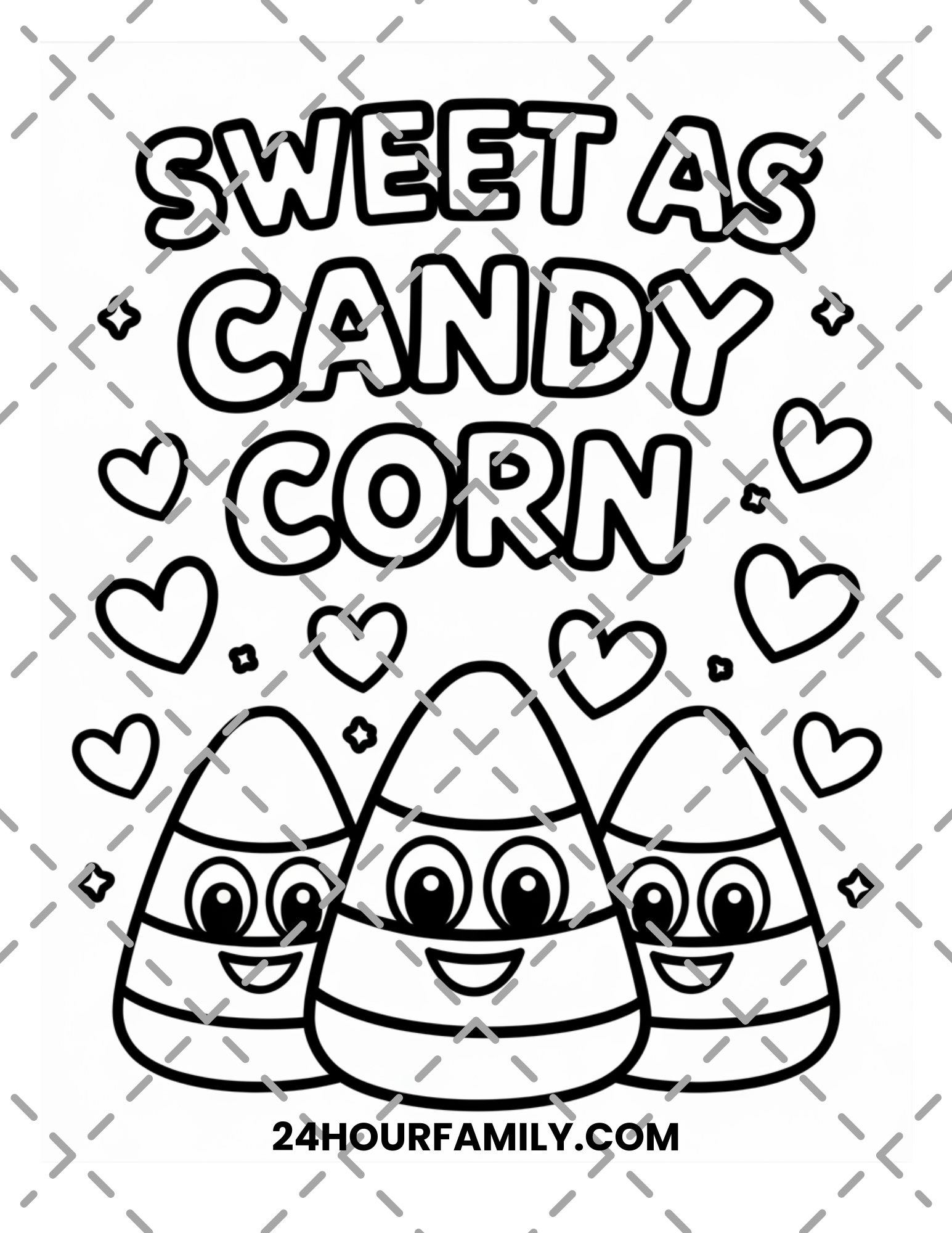 candy corn coloring pages