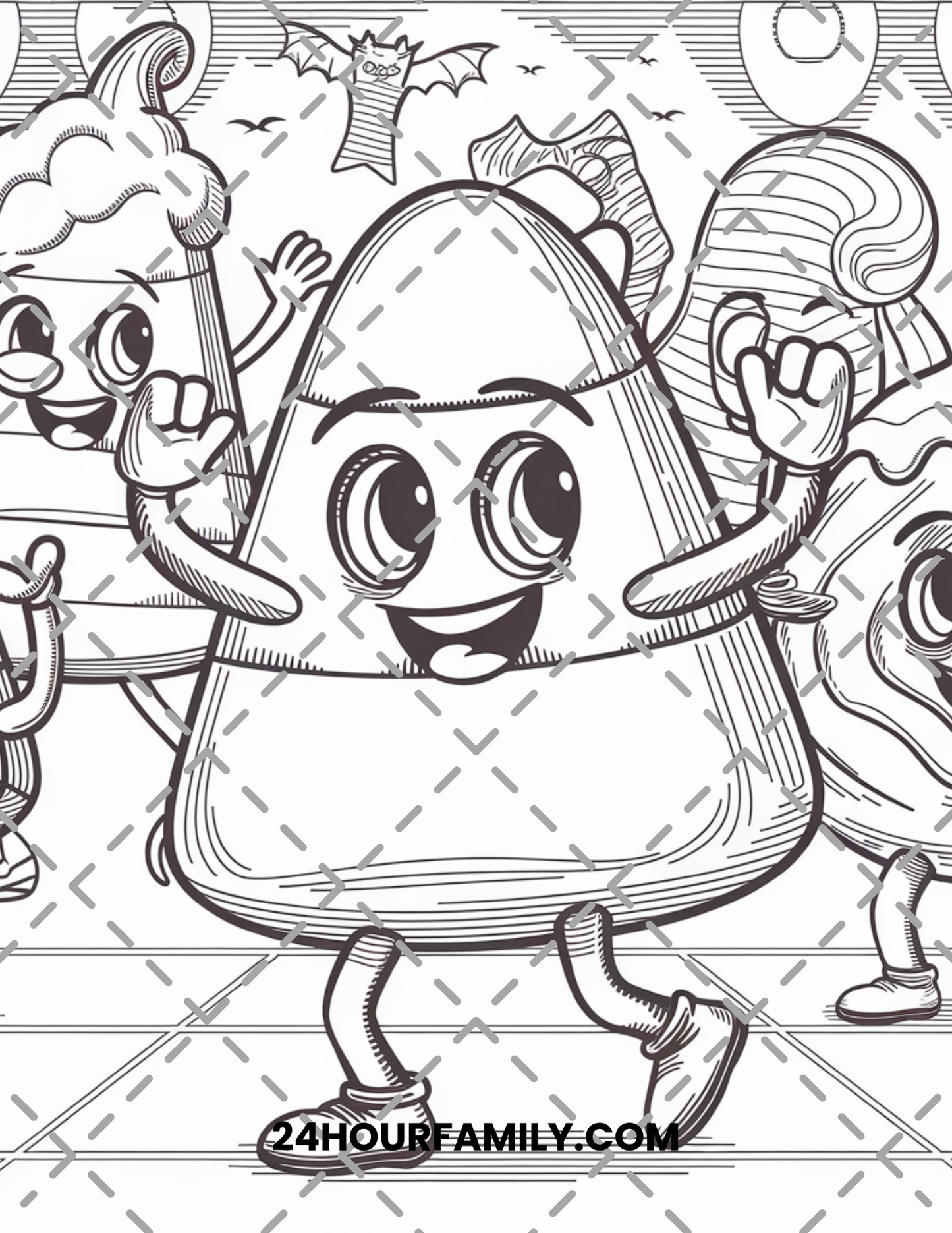 candy corn coloring pages
