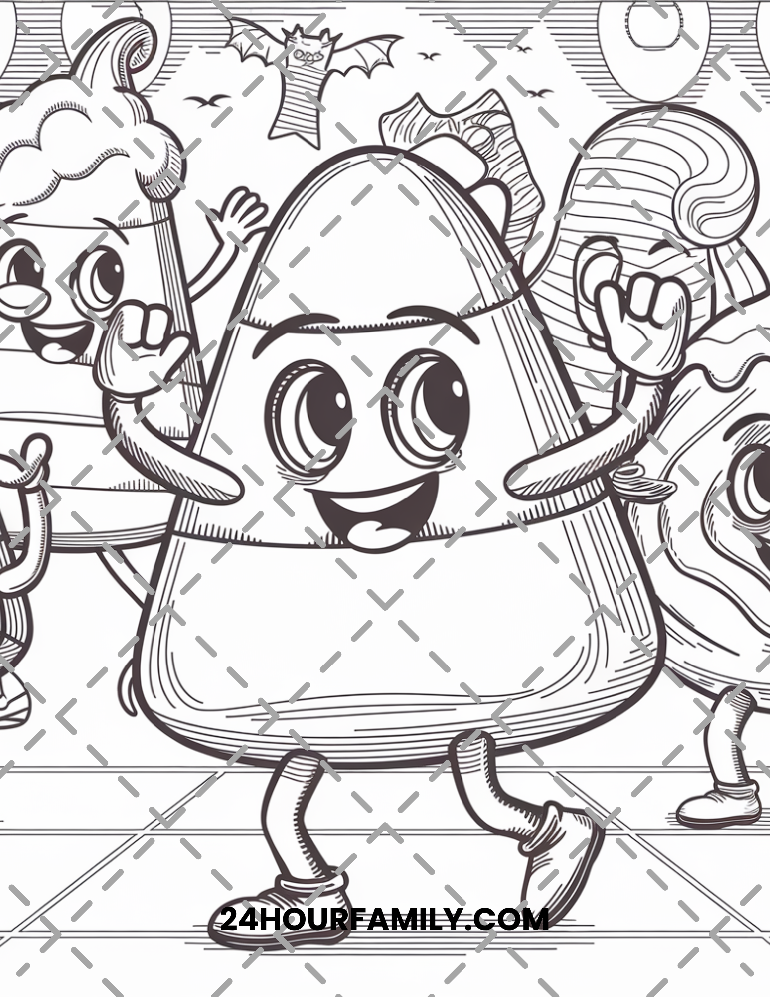 candy corn coloring pages