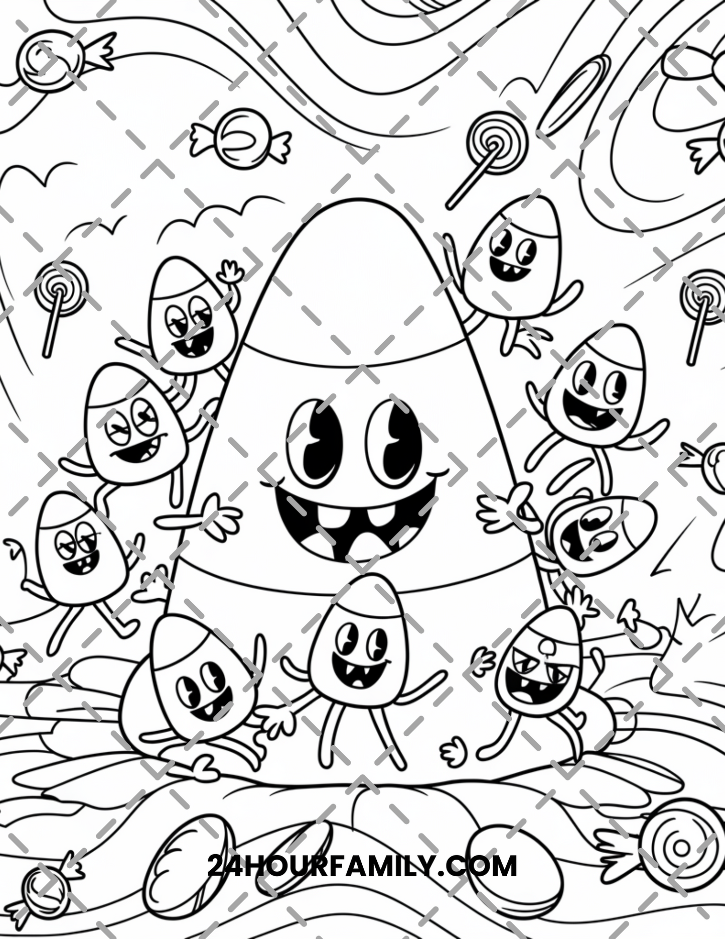 candy corn coloring pages