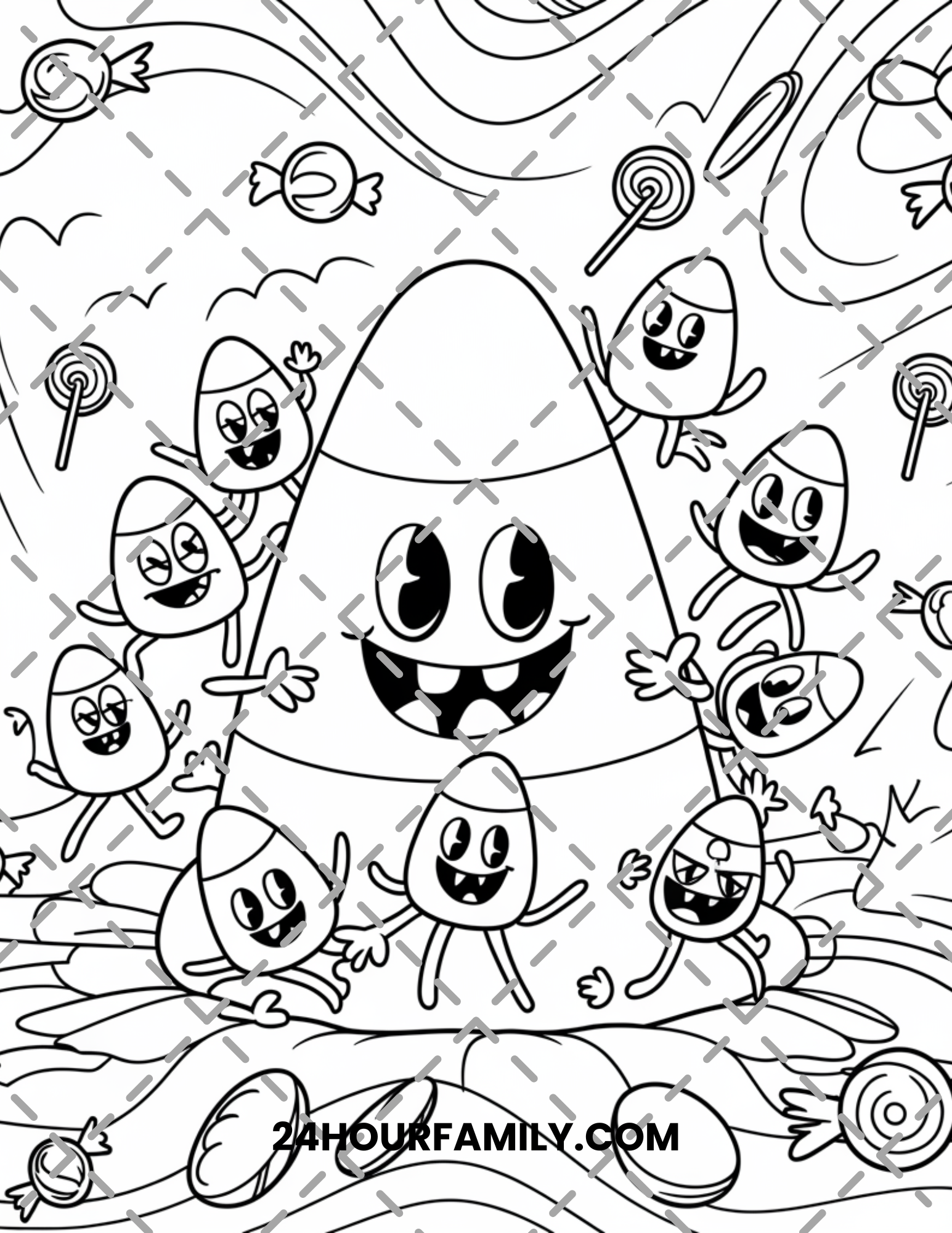 candy corn coloring pages