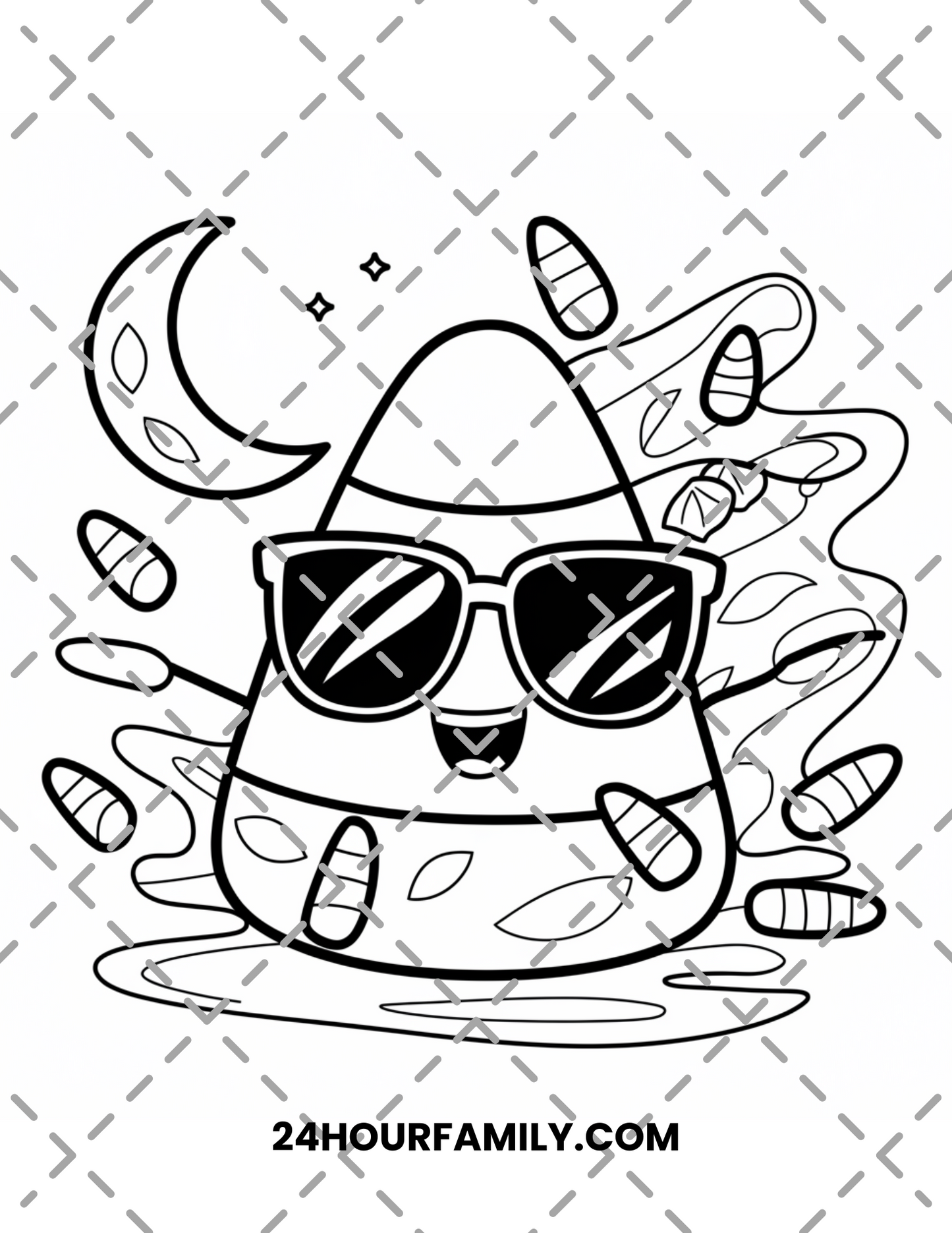 candy corn coloring pages