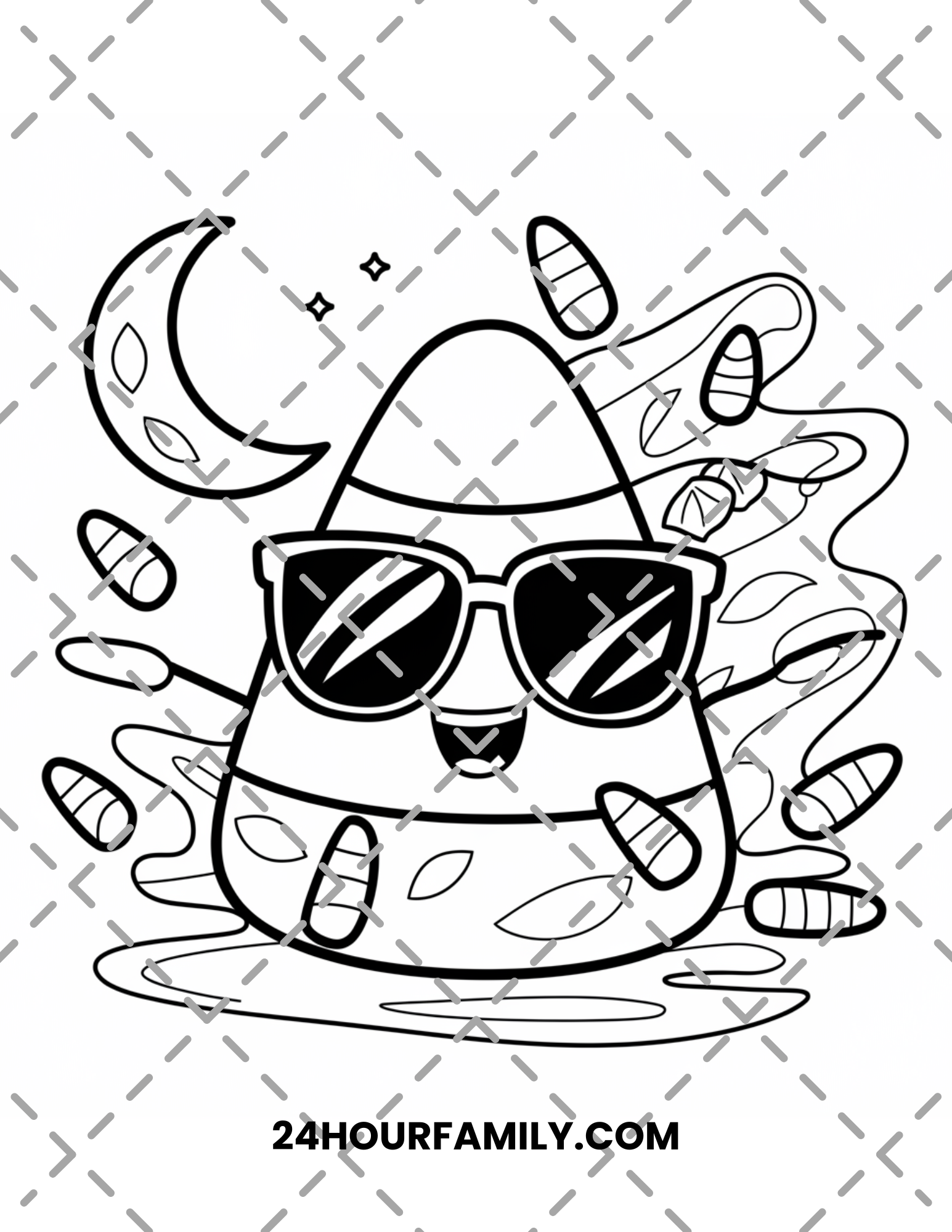 candy corn coloring pages