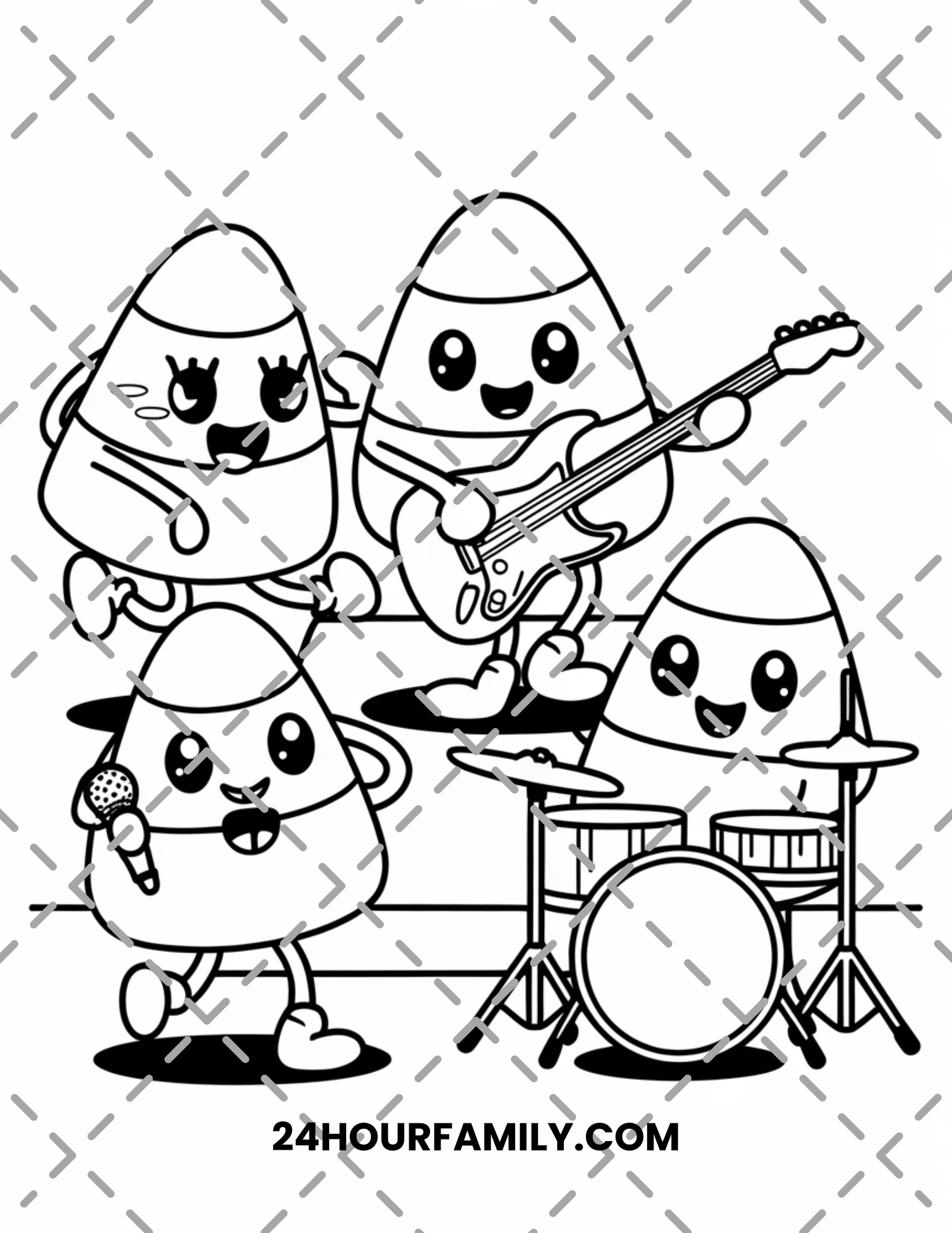 candy corn coloring pages