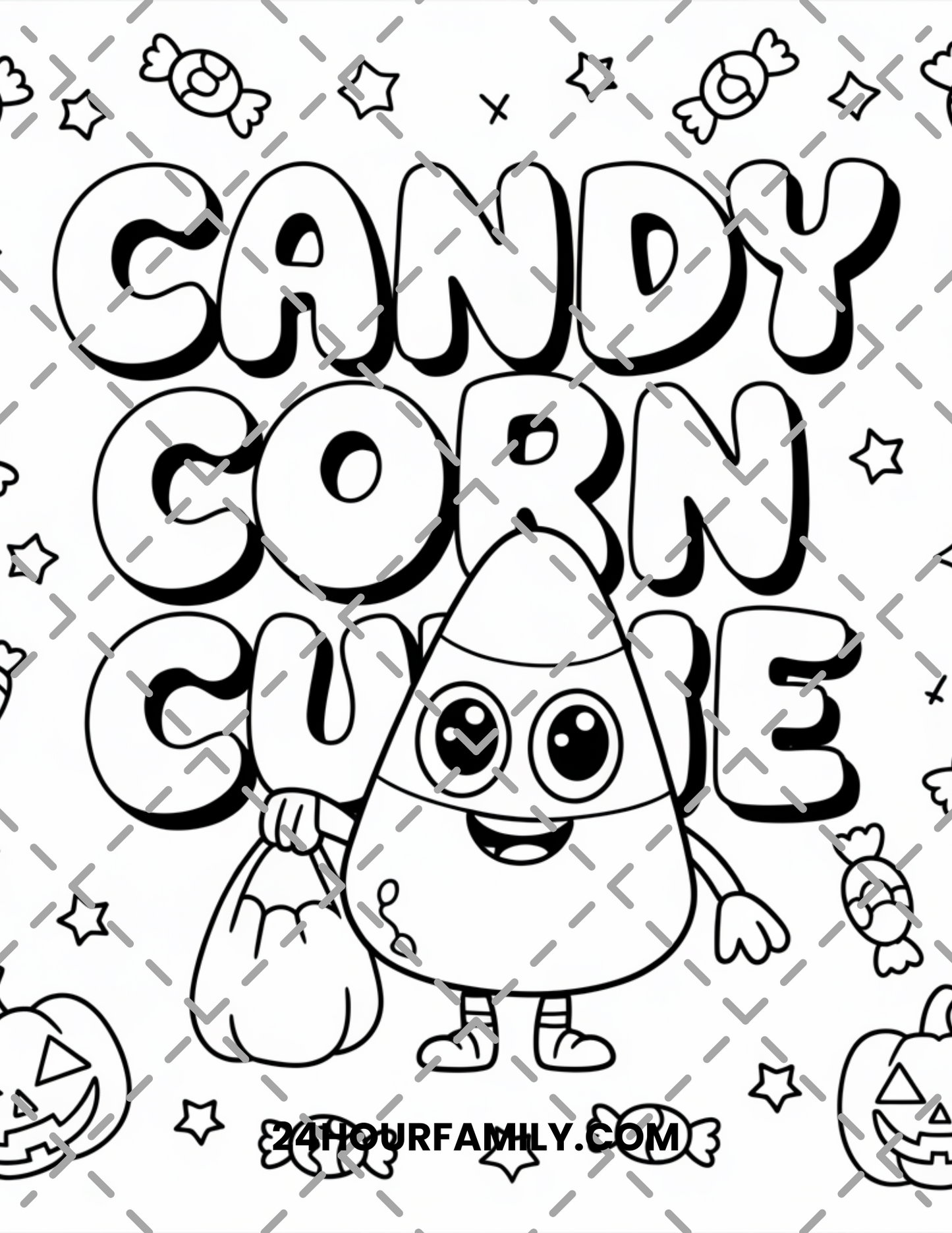 candy corn coloring pages
