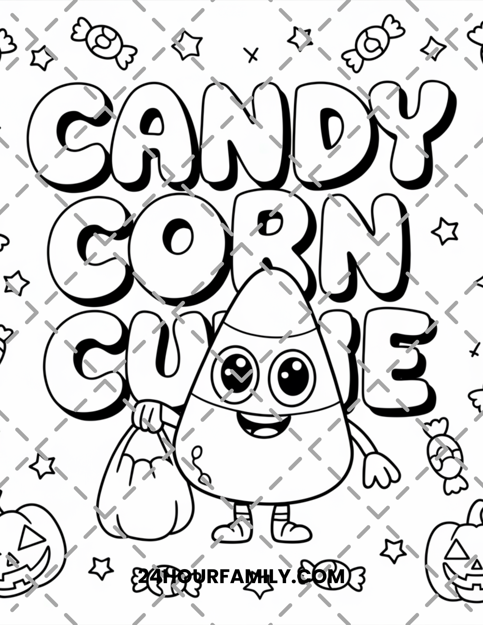 candy corn coloring pages