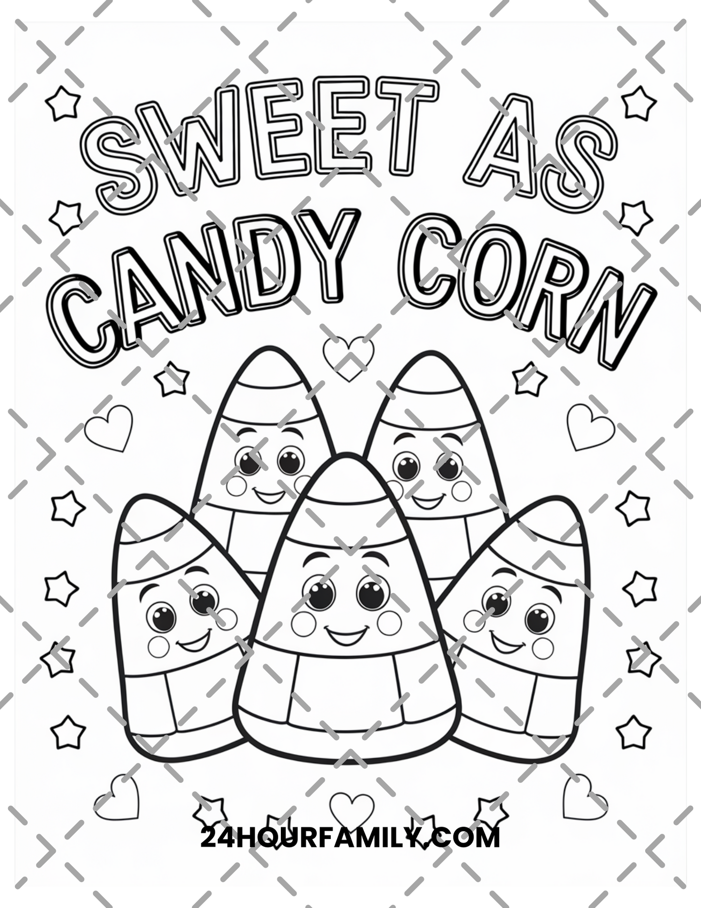 candy corn coloring pages