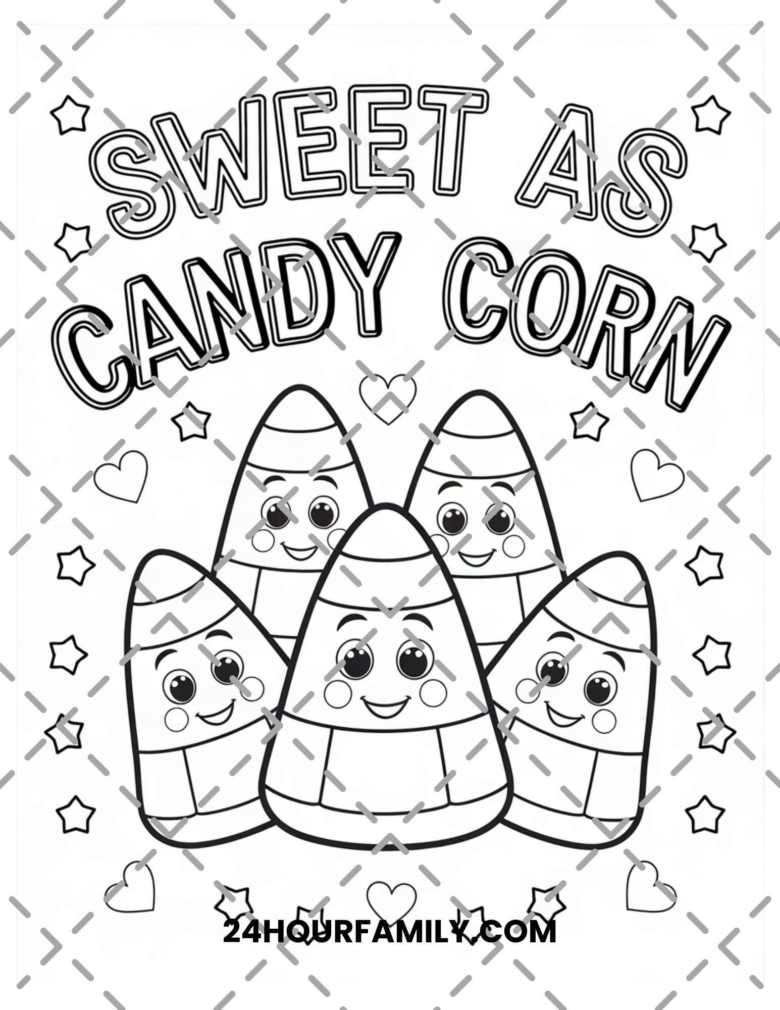 candy corn coloring pages