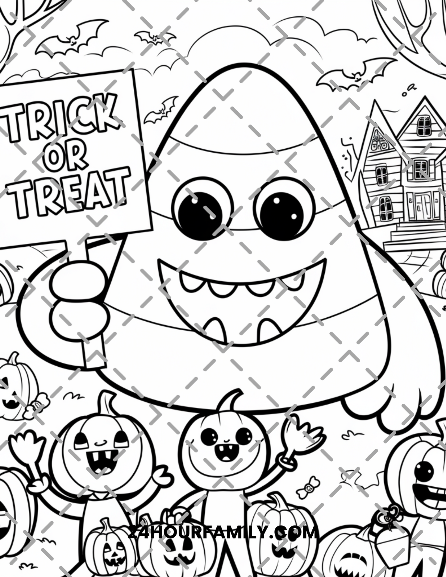 candy corn coloring pages