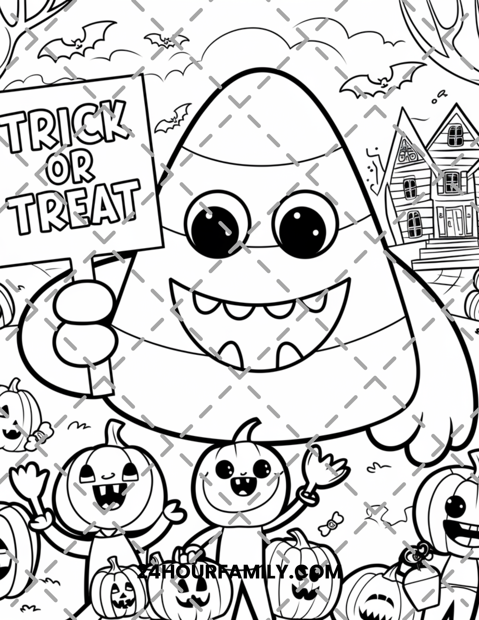 candy corn coloring pages
