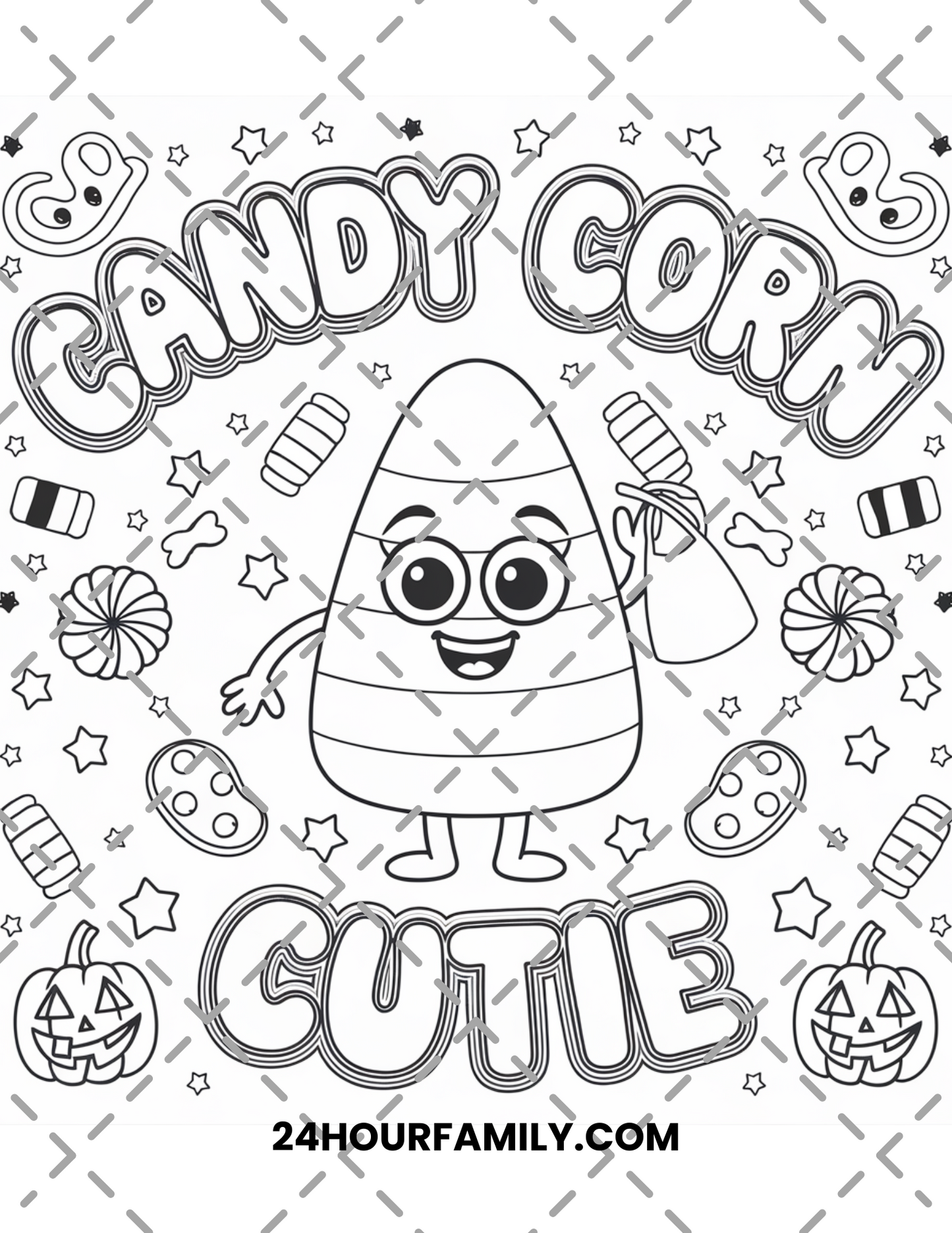 candy corn coloring pages