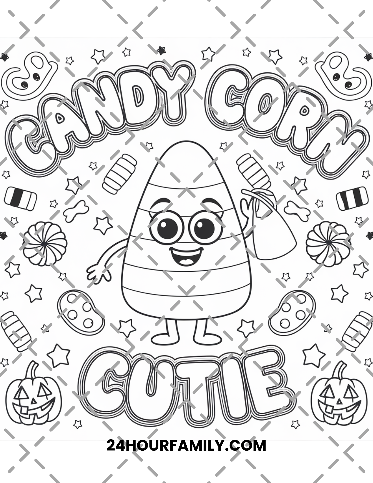 candy corn coloring pages