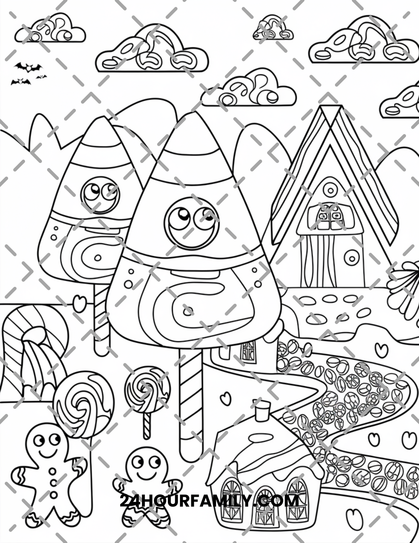 candy corn coloring pages